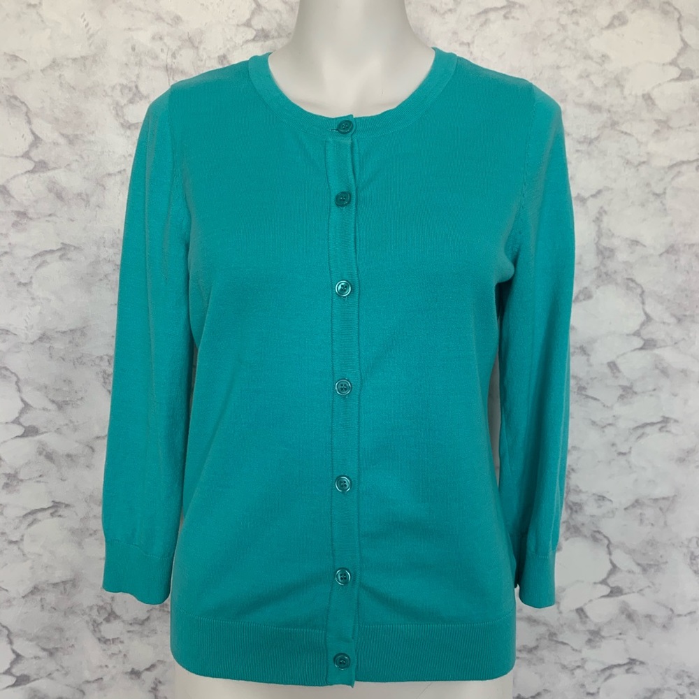 The Limited Teal Long Sleeve Cardigan